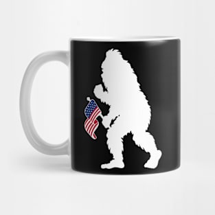 Bigfoot 4th Of July American Flag Mug